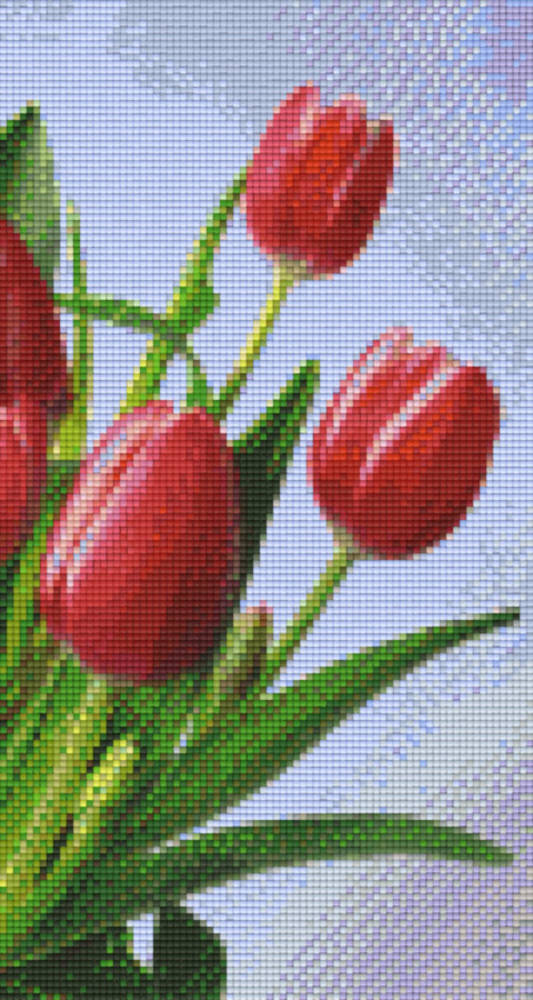 Tulips 3 Six [6] Baseplate PixleHobby Mini-mosaic Art Kits
